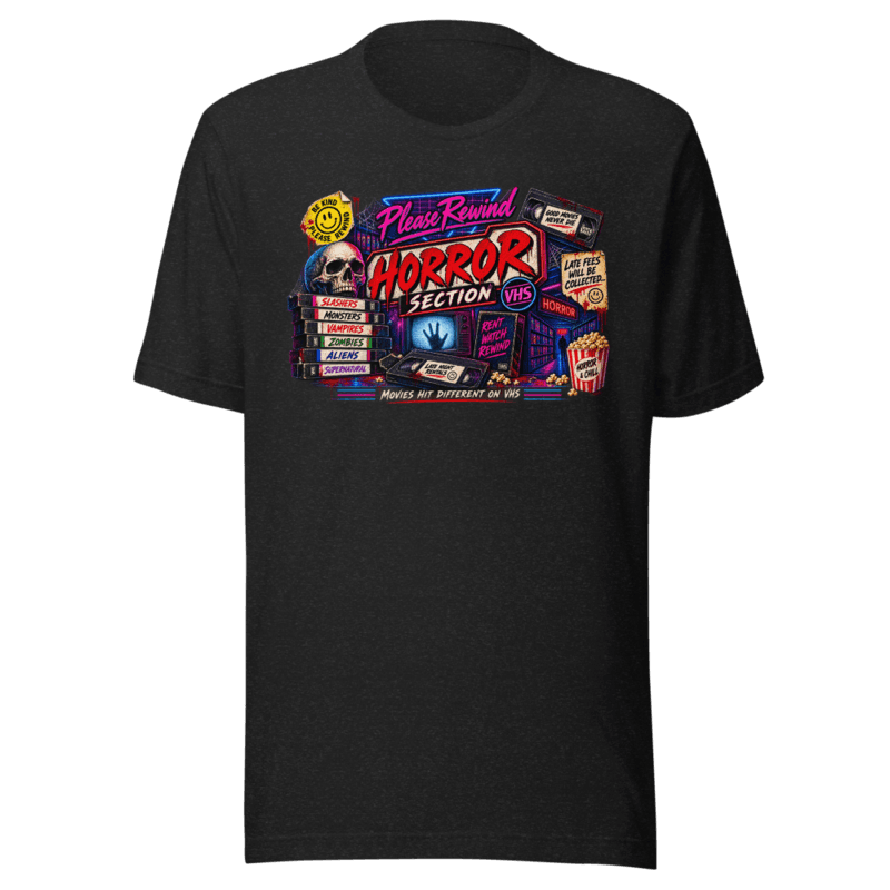 Please Rewind Horror Tee