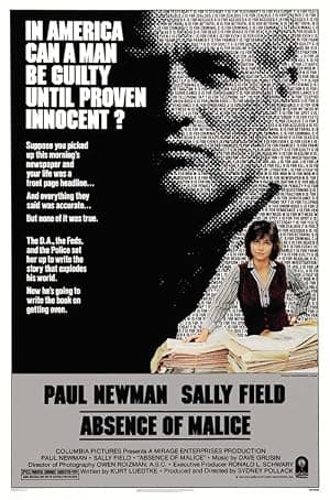 Absence of Malice movie poster